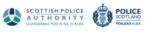 Logos of the Scottish Police Authority and Police Scotland